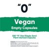 Nutricost Empty Capsules Size 0 Vegan - 500 Clear Empty Plant-Based Capsules - Kosher Certified, Halal Certified, Non-GMO, Soy Free, Gluten Free, Vege