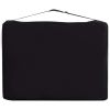 3-Zone Foldable Massage Table Aluminum Black and White
