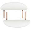 Folding Massage Table 1.6" Thick with 2 Bolsters Oval White