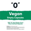 Nutricost Empty Capsules Size 0 Vegan - 500 Clear Empty Plant-Based Capsules - Kosher Certified, Halal Certified, Non-GMO, Soy Free, Gluten Free, Vege