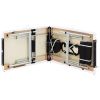 3-Zone Foldable Massage Table Aluminum Black and White