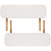 Cream White Foldable Massage Table 3 Zones with Wooden Frame